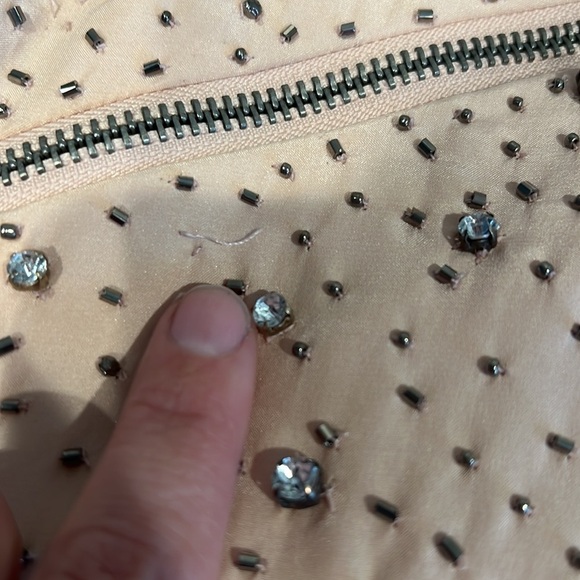 Alice + Olivia Demia Embellished Silk Cropped Bomber Jacket - Picture 6 of 12